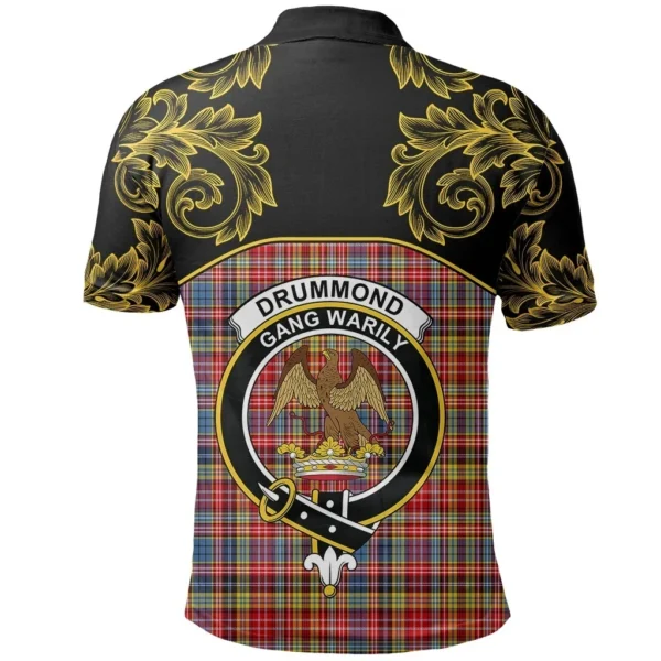 Drummond of Strathallan Clan Polo Shirt, Scottish Tartan Drummond of Strathallan Clans Polo Shirt Empire Style - Image 3