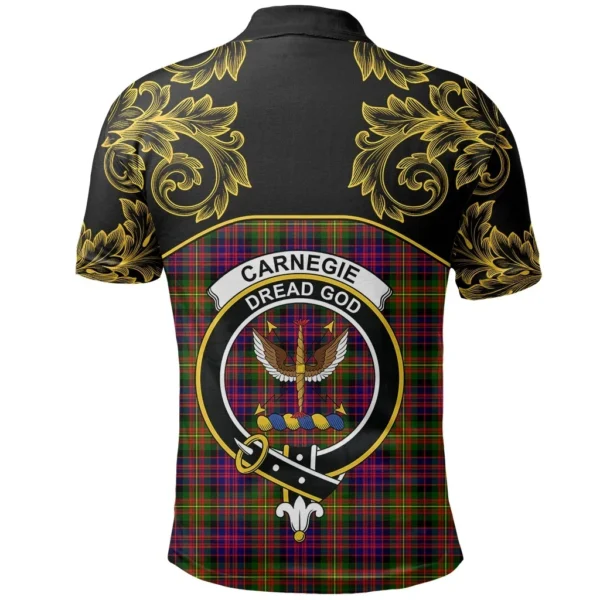 Carnegie Modern Clan Polo Shirt, Scottish Tartan Carnegie Modern Clans Polo Shirt Empire Style - Image 3