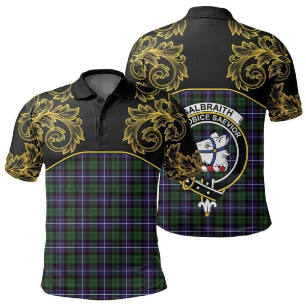 Galbraith Modern Clan Polo Shirt, Scottish Tartan Galbraith Modern Clans Polo Shirt Empire Style