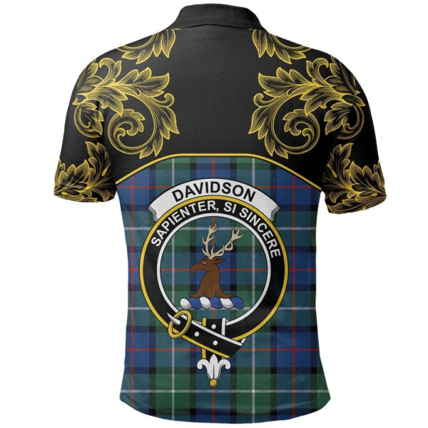 Davidson of Tulloch Clan Polo Shirt, Scottish Tartan Davidson of Tulloch Clans Polo Shirt Empire Style - Image 3