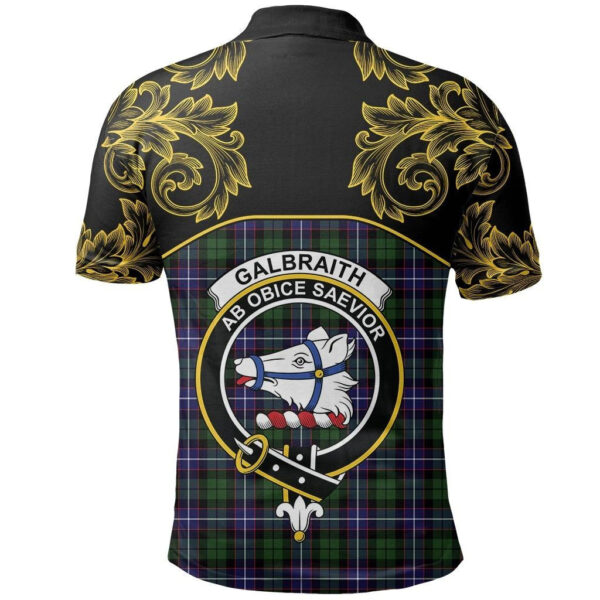 Galbraith Modern Clan Polo Shirt, Scottish Tartan Galbraith Modern Clans Polo Shirt Empire Style - Image 3