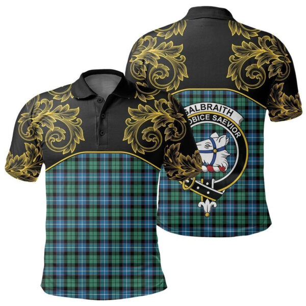 Galbraith Ancient Clan Polo Shirt, Scottish Tartan Galbraith Ancient Clans Polo Shirt Empire Style