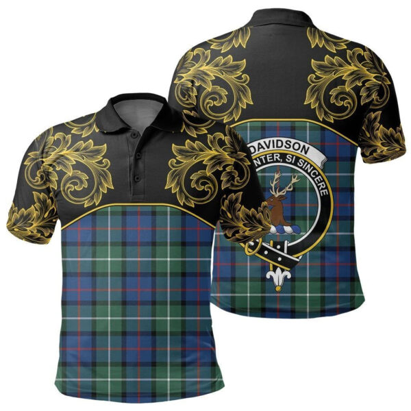 Davidson of Tulloch Clan Polo Shirt, Scottish Tartan Davidson of Tulloch Clans Polo Shirt Empire Style