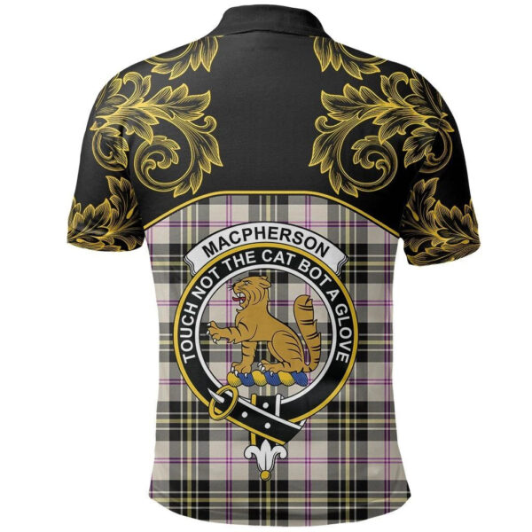 MacPherson Dress Ancient Clan Polo Shirt, Scottish Tartan MacPherson Dress Ancient Clans Polo Shirt Empire Style - Image 3