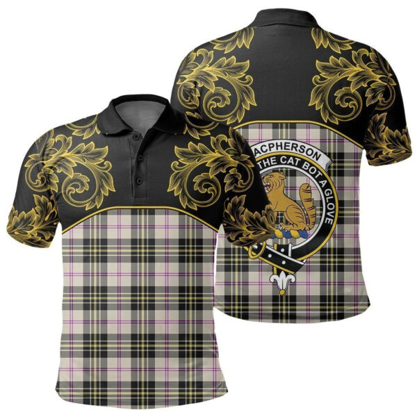 MacPherson Dress Ancient Clan Polo Shirt, Scottish Tartan MacPherson Dress Ancient Clans Polo Shirt Empire Style