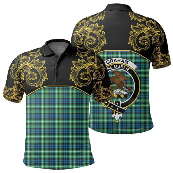 Graham of Montrose Ancient Clan Polo Shirt, Scottish Tartan Graham of Montrose Ancient Clans Polo Shirt Empire Style