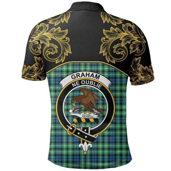 Graham of Montrose Ancient Clan Polo Shirt, Scottish Tartan Graham of Montrose Ancient Clans Polo Shirt Empire Style - Image 3