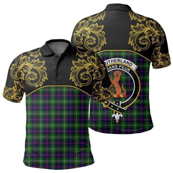 Sutherland Modern Clan Polo Shirt, Scottish Tartan Sutherland Modern Clans Polo Shirt Empire Style