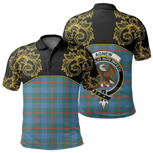 Agnew Ancient Clan Polo Shirt, Scottish Tartan Agnew Ancient Clans Polo Shirt Empire Style