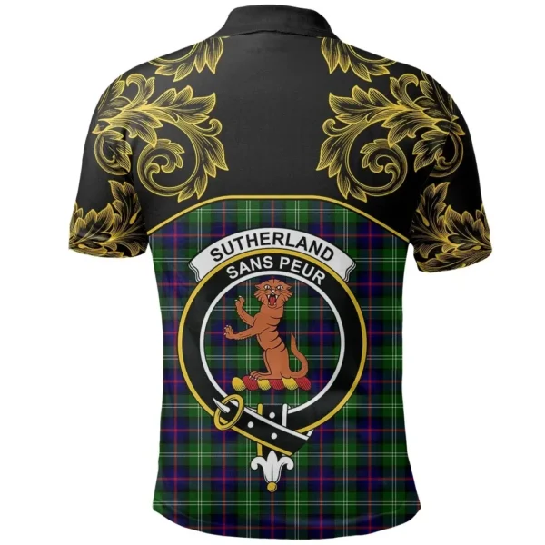 Sutherland Modern Clan Polo Shirt, Scottish Tartan Sutherland Modern Clans Polo Shirt Empire Style - Image 3