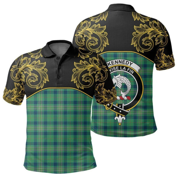 Kennedy Ancient Clan Polo Shirt, Scottish Tartan Kennedy Ancient Clans Polo Shirt Empire Style