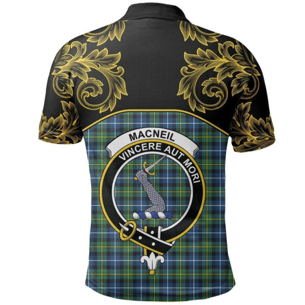 MacNeill of Barra Ancient Clan Polo Shirt, Scottish Tartan MacNeill of Barra Ancient Clans Polo Shirt Empire Style - Image 3