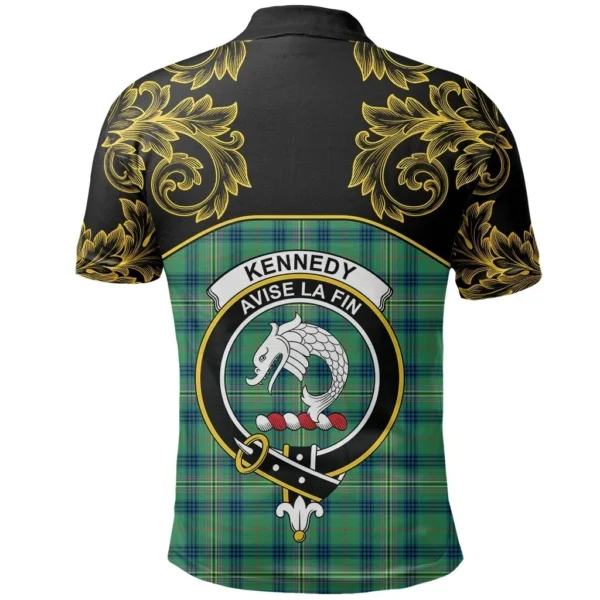 Kennedy Ancient Clan Polo Shirt, Scottish Tartan Kennedy Ancient Clans Polo Shirt Empire Style - Image 3