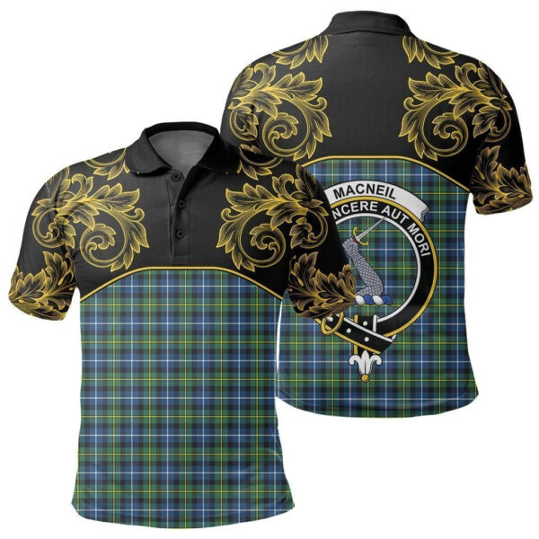 MacNeill of Barra Ancient Clan Polo Shirt, Scottish Tartan MacNeill of Barra Ancient Clans Polo Shirt Empire Style