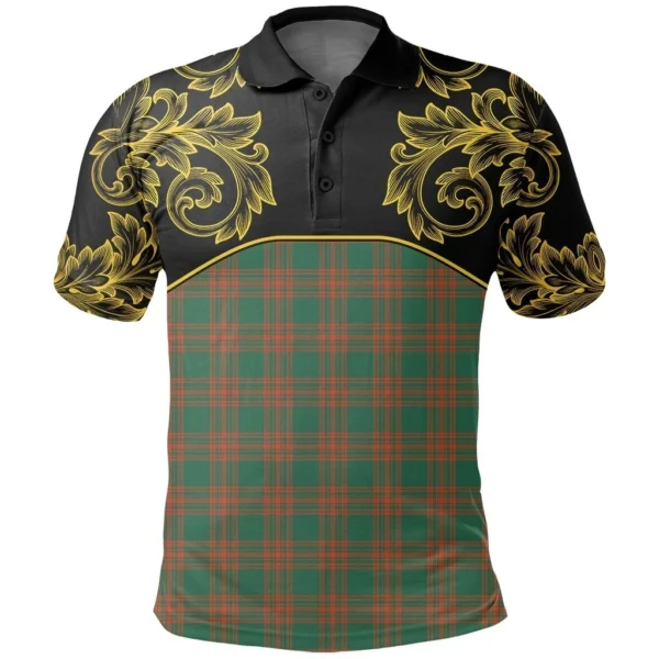 Menzies Green Ancient Clan Polo Shirt, Scottish Tartan Menzies Green Ancient Clans Polo Shirt Empire Style - Image 2