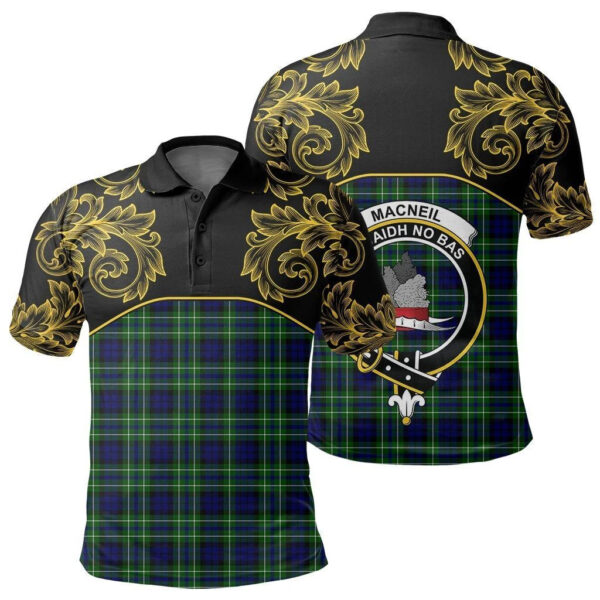 MacNeil of Colonsay Modern Clan Polo Shirt, Scottish Tartan MacNeil of Colonsay Modern Clans Polo Shirt Empire Style