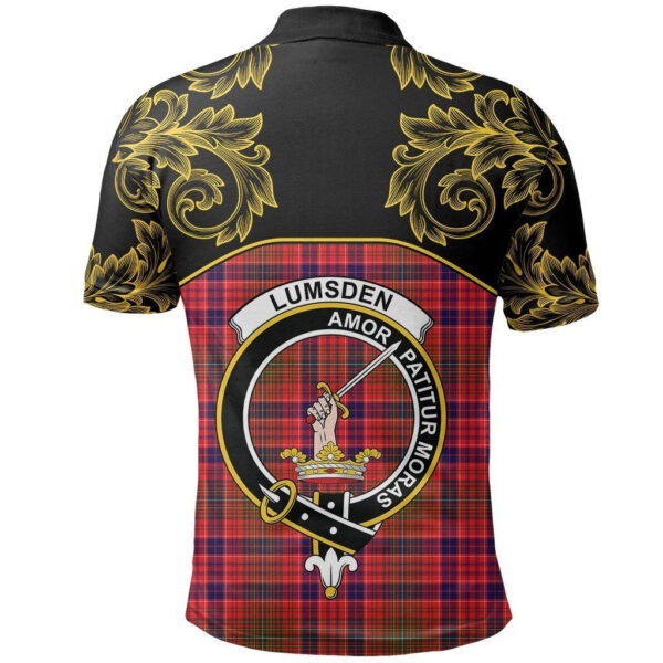 Lumsden Modern Clan Polo Shirt, Scottish Tartan Lumsden Modern Clans Polo Shirt Empire Style - Image 3