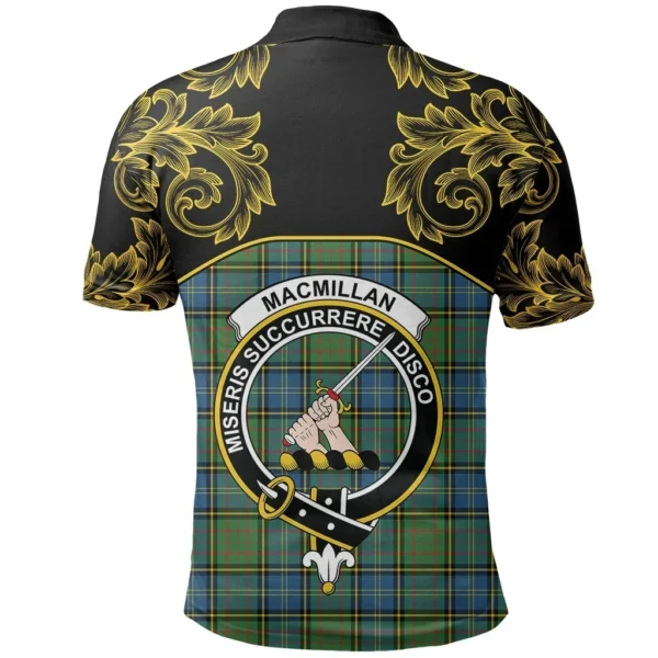 MacMillan Hunting Ancient Clan Polo Shirt, Scottish Tartan MacMillan Hunting Ancient Clans Polo Shirt Empire Style - Image 3