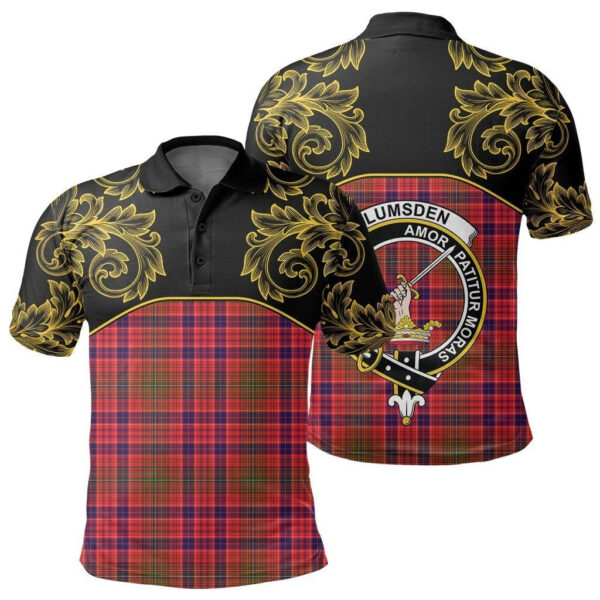 Lumsden Modern Clan Polo Shirt, Scottish Tartan Lumsden Modern Clans Polo Shirt Empire Style