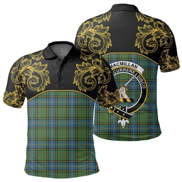 MacMillan Hunting Ancient Clan Polo Shirt, Scottish Tartan MacMillan Hunting Ancient Clans Polo Shirt Empire Style