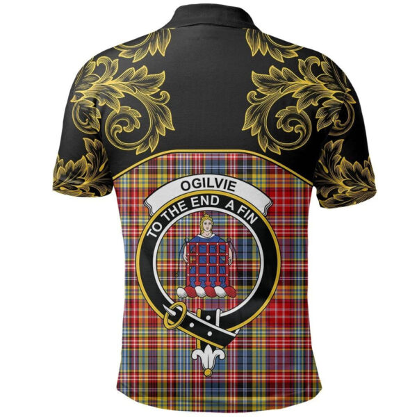 Ogilvie of Airlie Ancient Clan Polo Shirt, Scottish Tartan Ogilvie of Airlie Ancient Clans Polo Shirt Empire Style - Image 3