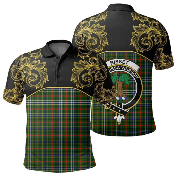 Bisset Clan Polo Shirt, Scottish Tartan Bisset Clans Polo Shirt Empire Style