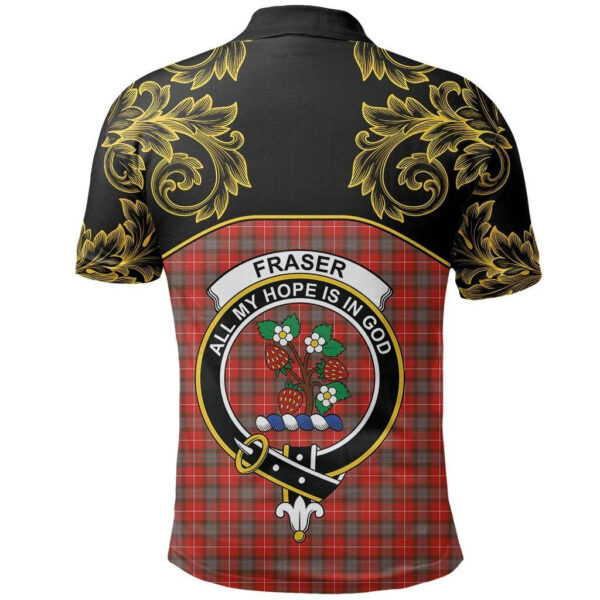 Fraser Weathered Clan Polo Shirt, Scottish Tartan Fraser Weathered Clans Polo Shirt Empire Style - Image 3