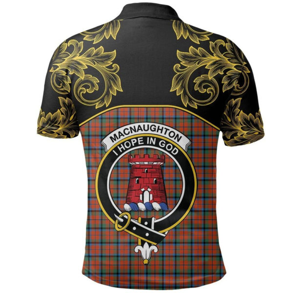 MacNaughton Ancient Clan Polo Shirt, Scottish Tartan MacNaughton Ancient Clans Polo Shirt Empire Style - Image 3