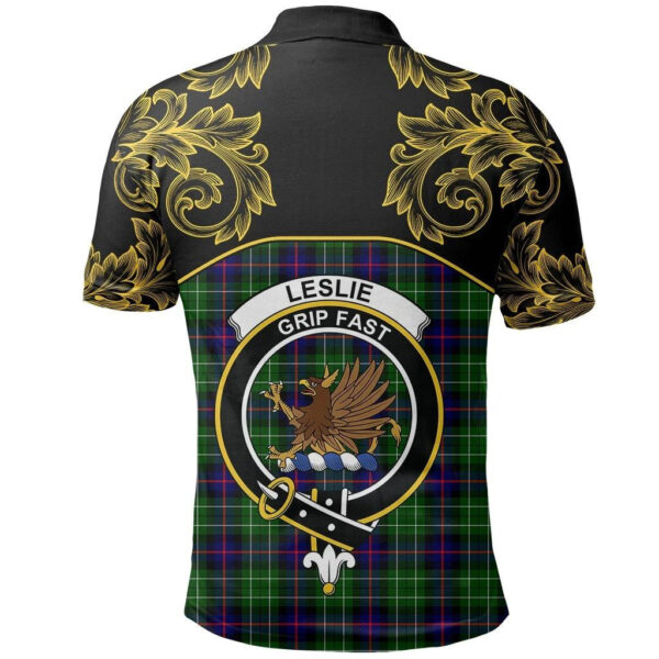 Leslie Hunting Clan Polo Shirt, Scottish Tartan Leslie Hunting Clans Polo Shirt Empire Style - Image 3