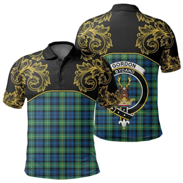 Gordon Ancient Clan Polo Shirt, Scottish Tartan Gordon Ancient Clans Polo Shirt Empire Style