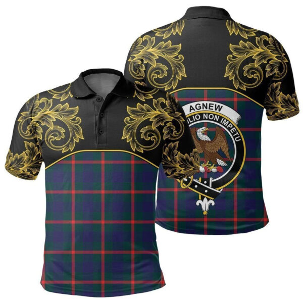 Agnew Modern Clan Polo Shirt, Scottish Tartan Agnew Modern Clans Polo Shirt Empire Style