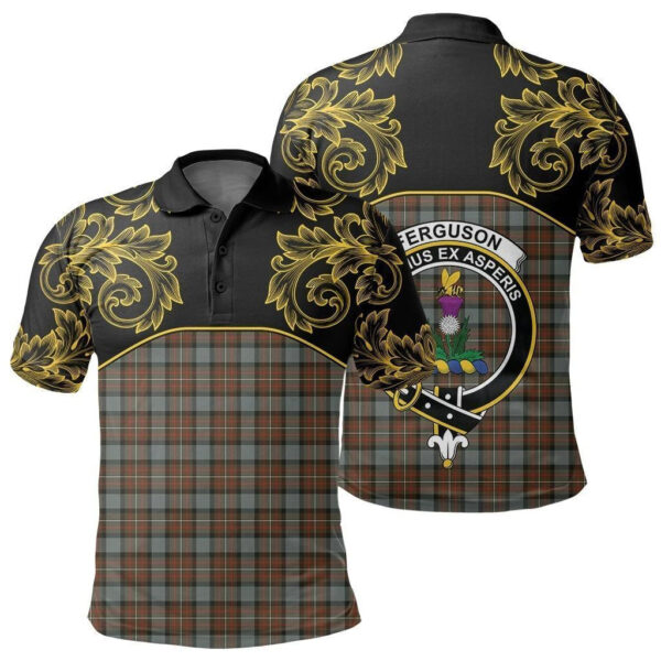 Fergusson Weathered Clan Polo Shirt, Scottish Tartan Fergusson Weathered Clans Polo Shirt Empire Style