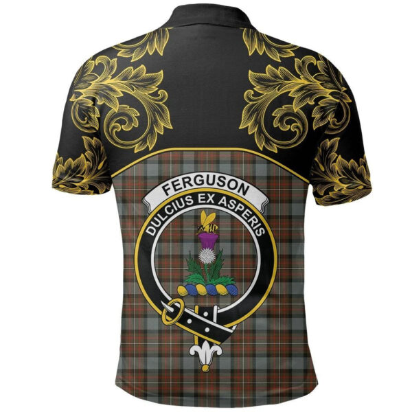 Fergusson Weathered Clan Polo Shirt, Scottish Tartan Fergusson Weathered Clans Polo Shirt Empire Style - Image 3