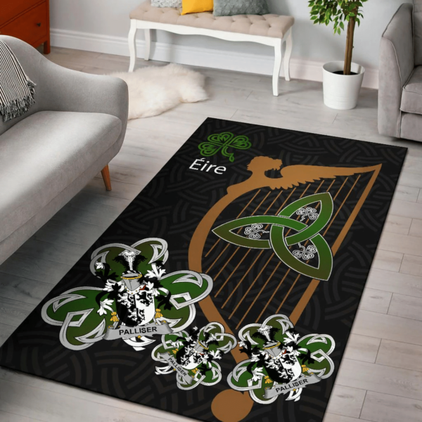 Ireland Area Rug - Palliser Family Crest Area Rug - Harp And Shamrock - Image 2