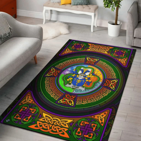 Ireland Area Rug - Orme Family Crest Area Rug - Celtic Elements