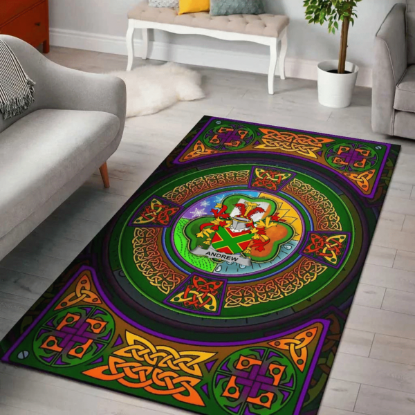 Ireland Area Rug - Andrew Family Crest Area Rug - Celtic Elements