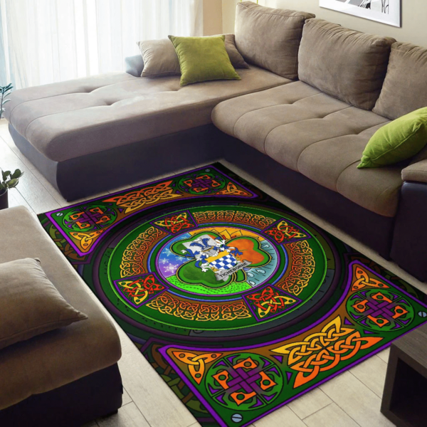 Ireland Area Rug - Ticheborne Family Crest Area Rug - Celtic Elements - Image 2