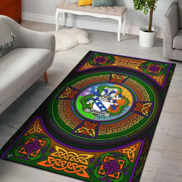 Ireland Area Rug - Bernard Family Crest Area Rug - Celtic Elements