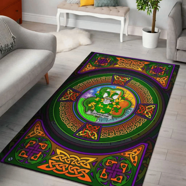 Ireland Area Rug - Rotheram Family Crest Area Rug - Celtic Elements