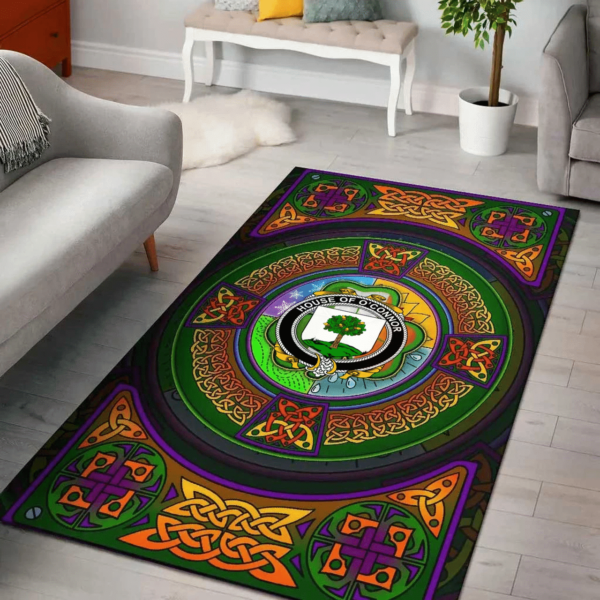 Ireland Area Rug - House of O'CONNOR (Faly) Family Crest Area Rug - Celtic Elements