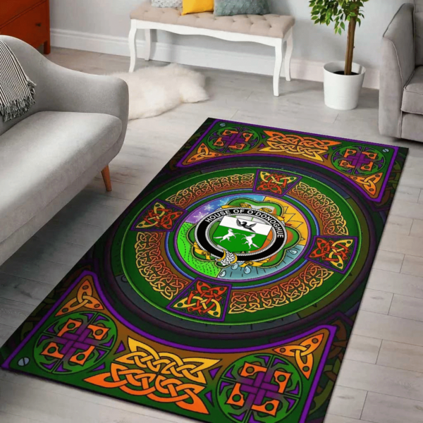 Ireland Area Rug - House of O'DONOGHUE Family Crest Area Rug - Celtic Elements