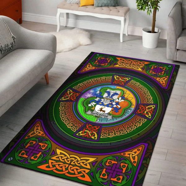 Ireland Area Rug - Rutledge Family Crest Area Rug - Celtic Elements