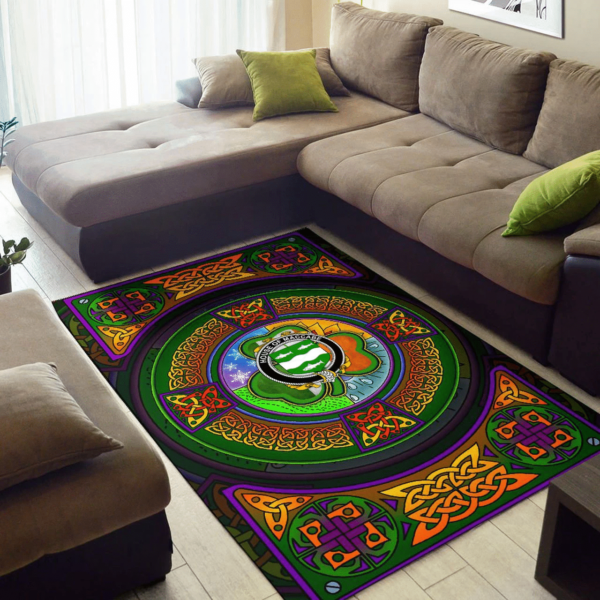 Ireland Area Rug - House of MACCABE Family Crest Area Rug - Celtic Elements - Image 2