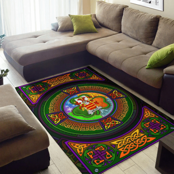 Ireland Area Rug - Ballet Family Crest Area Rug - Celtic Elements - Image 2