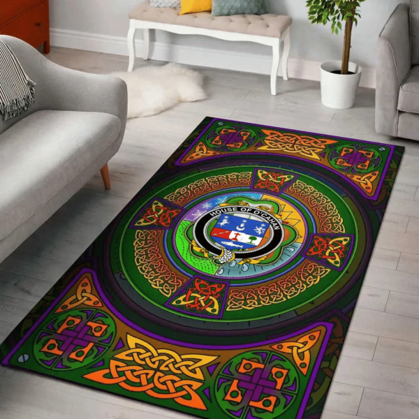 Ireland Area Rug - House of O'CAHAN (KEANE) Family Crest Area Rug - Celtic Elements