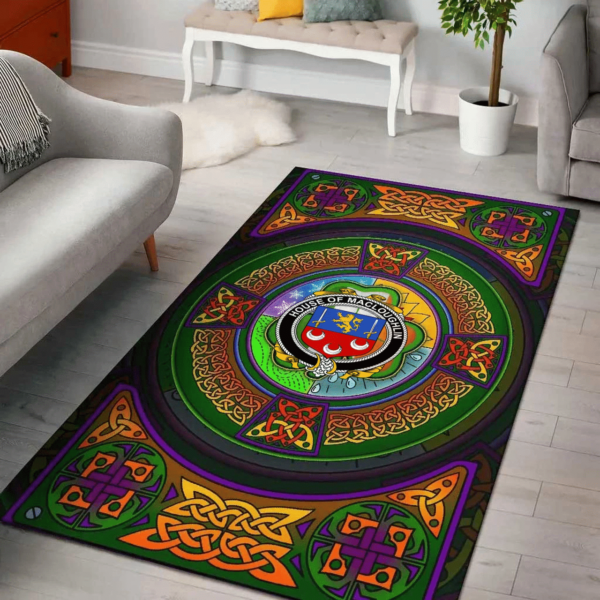 Ireland Area Rug - House of MACLOUGHLIN (Tirconnell) Family Crest Area Rug - Celtic Elements