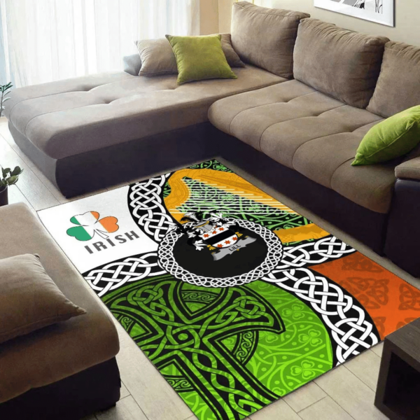 Ireland Area Rug - Lill Family Crest Area Rug - Ireland With Circle Celtics Knot - Image 3