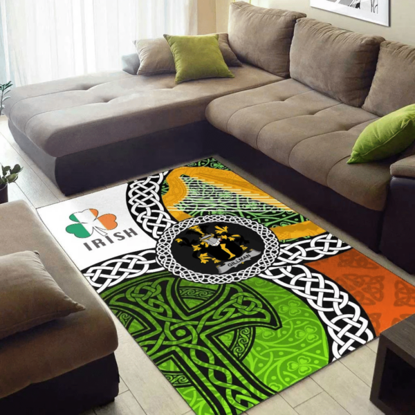 Ireland Area Rug - Gillman Family Crest Area Rug - Ireland With Circle Celtics Knot - Image 3