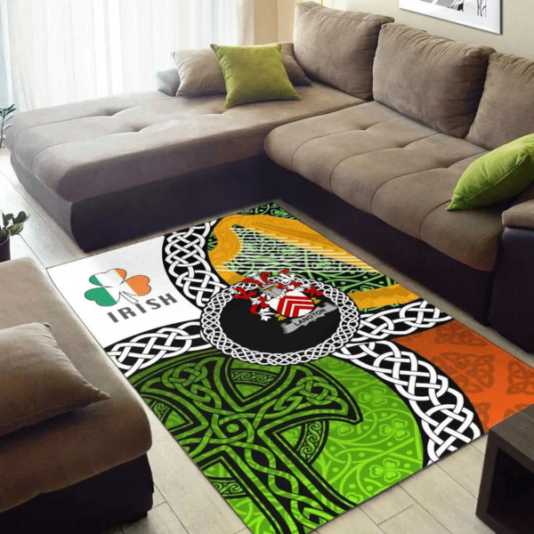 Ireland Area Rug - Langton Family Crest Area Rug - Ireland With Circle Celtics Knot - Image 3