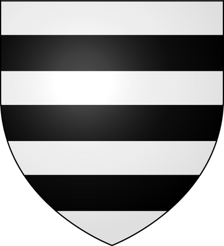 AUCHINLECK of that Ilk Argent, three bars, Sable.